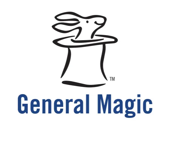 General Magic logo, a rabbit coming out of a top hat