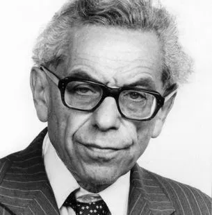Black and white portrait of Paul Erdős